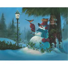 Diy фото на заказ Алмазная картина Снеговик полностью Квадратный бриллиант, 5D Вышивка бисером вышивка крестом мозаика Воробей Дрель Стразы