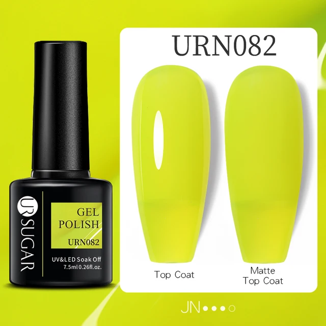 UR SUGAR 7.5ml Luminous Thermal Gel Nail Polish 2 In 1 Color Changing Glow in Dark Soak Off Manicuring UV Gel Nail Art Varnish URN082