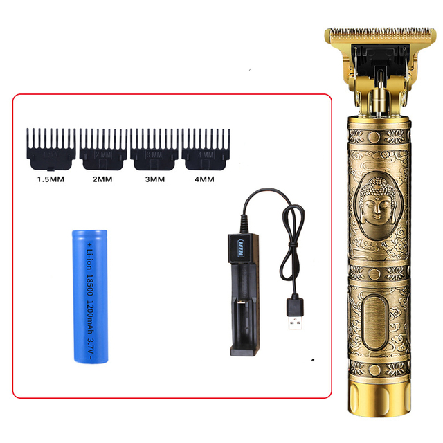 Clipper Electric Clippers New Electric Men's Retro T9 Style Buddha Head Carving Oil Head Scissors