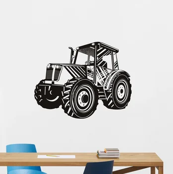 

Driving Tractor Transport Wall Decal Vinyl Removable Self Adhesive Home Decor Wall Sticker Car Hollow Out