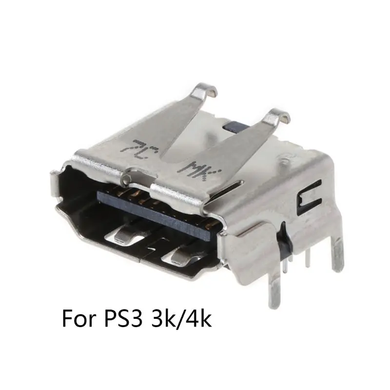 Для Playstation 3 PS3 HD PS 3 Super Slim 3000 4000 3K 4K HDMI порт Разъем гнездо разъема Замена - Цвет: Серебристый