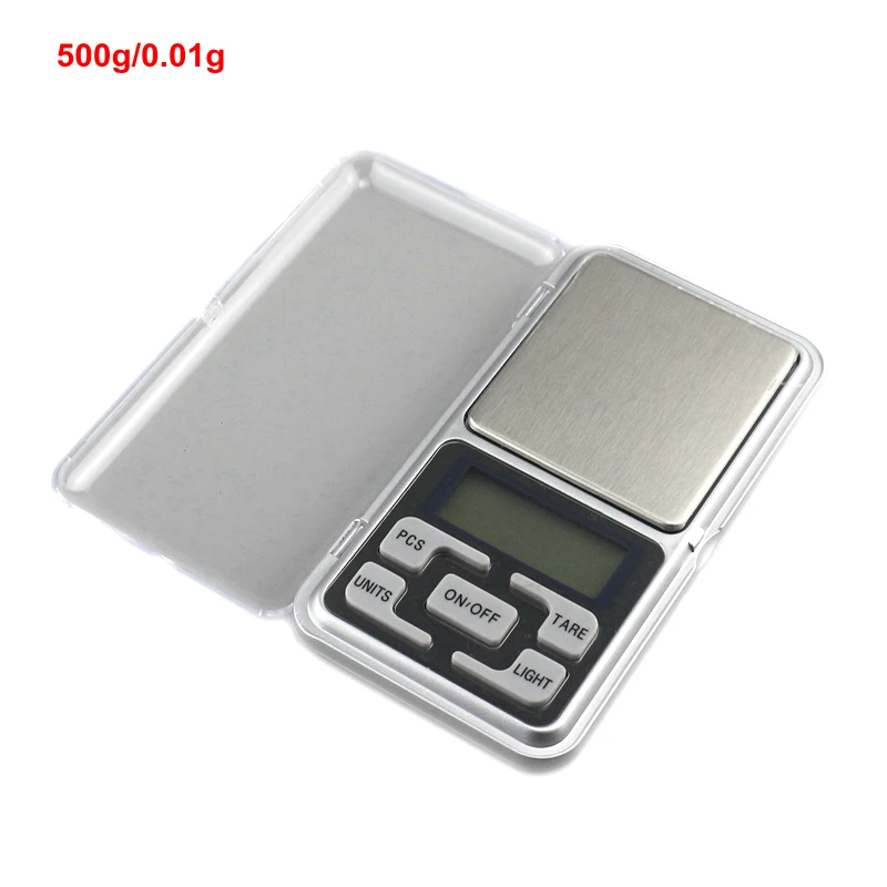 Ketotek мини весы 200 г 500 г 0,01 точность электронные цифровые точные ювелирные весы карманные весы баланс для золота стерлингов - Цвет: Silver 500g 0.01g