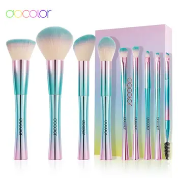 

Docolor 9pcs Makeup Brushes Set Cosmetic Powder Eye Shadow Foundation Blush Blending Beauty Make Up Brush Tool Synthetic Hair