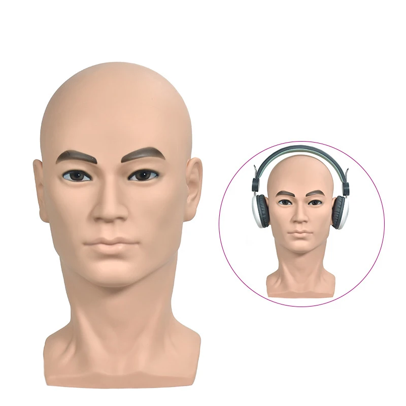 New Male Mannequin Manikin Head Display Wig Hat Glasses Mould Show Stand Model Cosmetology Skin Men Head Model Free Shipping