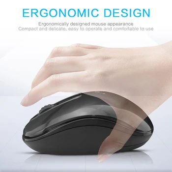 

USB Wireless Mouse Solid Color Ergonomic Design Optical Mice Laptop Game Player AS99
