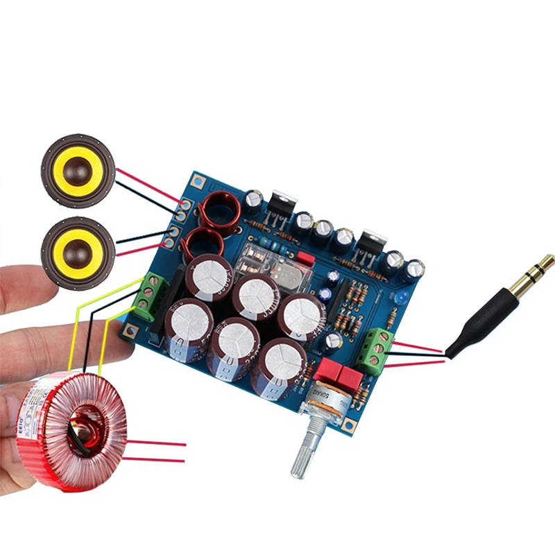 ABKT-Lm1875 Hifi 2.0 Dual Channel Power Amplifier Finished Board Without Bottom Noise Bile Audio Amplifiers