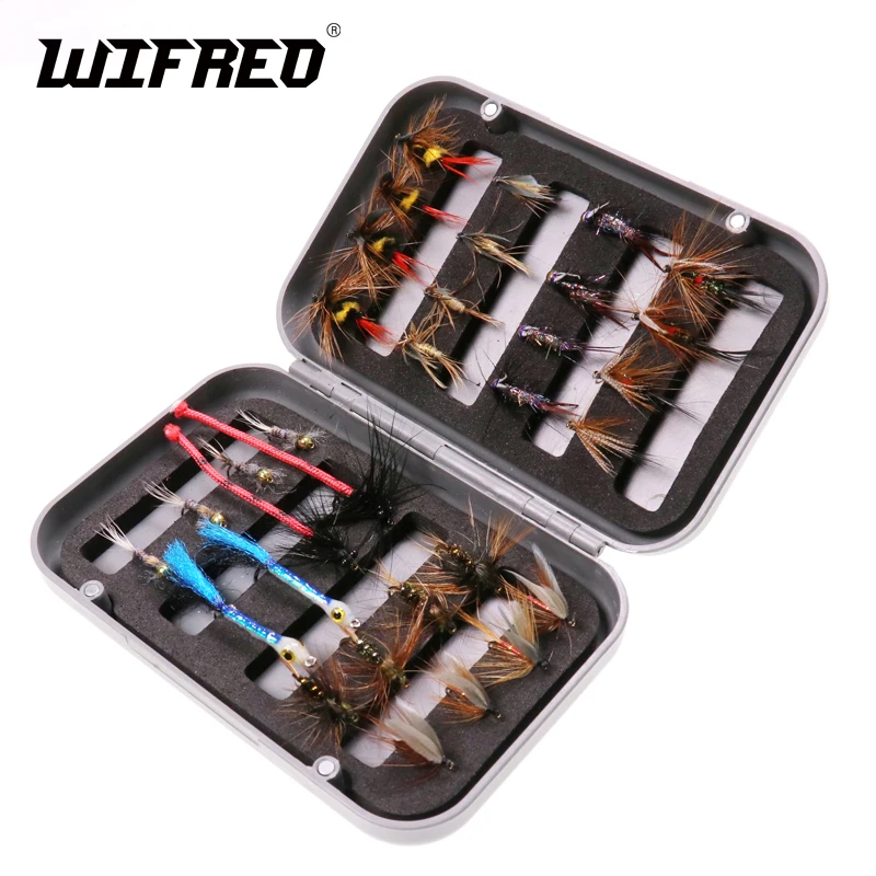 Wifreo 32 шт./кор. форель Нимфа Fly рыболовные приманки сухой/мокрое лакирование мух