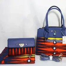 Анкара ткань Африканский Воск принты ткань африканская ткань с 2шт Женская сумочка 6 ярдов Хлопок Ткань для вечерние батик TN-A18