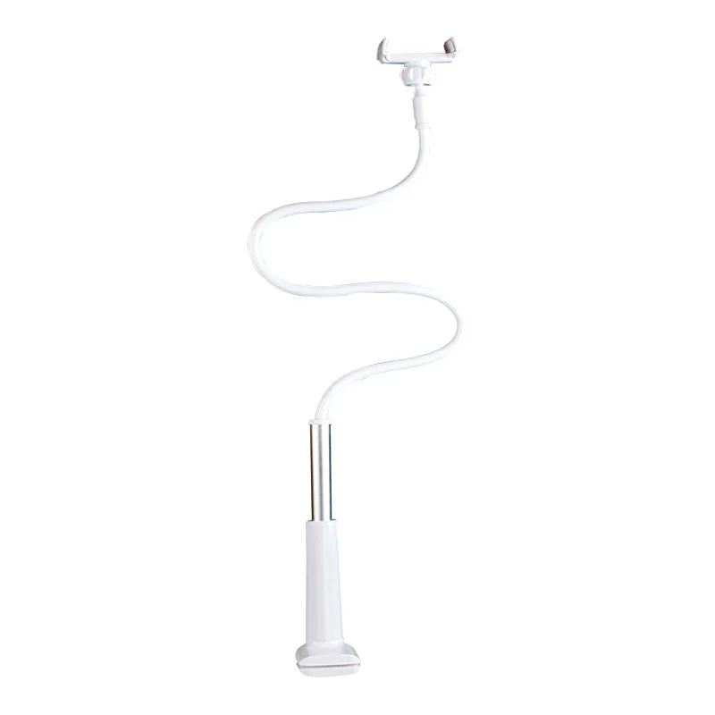 Phone Holder Bed Gooseneck Mount Flexible Arm Bracket for Smartphone Bedroom Desktop JLRL88 - Цвет: Белый