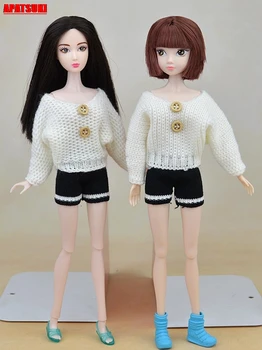 

Causal Knitted Sweater Tops Shorts Skirts Outfits Clothes For Barbie Dolls Clothes for 1:6 Dol Accessories Kids Toys Best Gifts