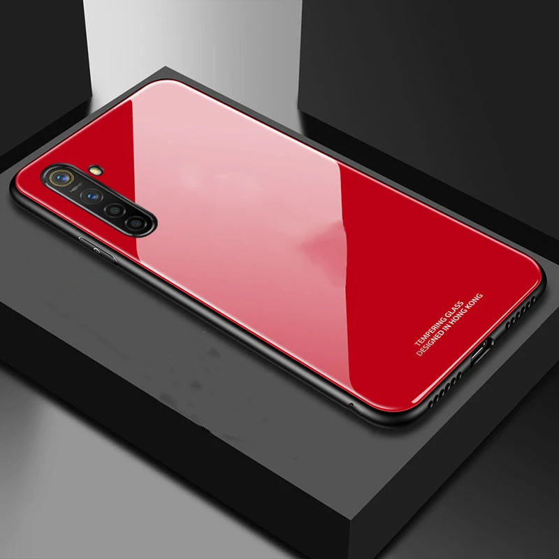 Роскошный чехол из закаленного стекла для OPPO Reno ACE чехол мягкий силиконовый Жесткий полное заднее покрытие чехол s для Realme X2 Pro противоударный чехол