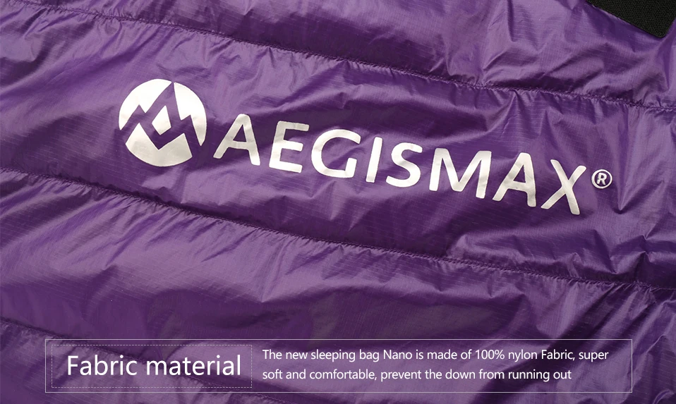 Спальный мешок для кемпинга AEGISMAX, легкий, 3 сезона, теплый и холодный, спальный мешок на гусином пуху для путешествий на открытом воздухе