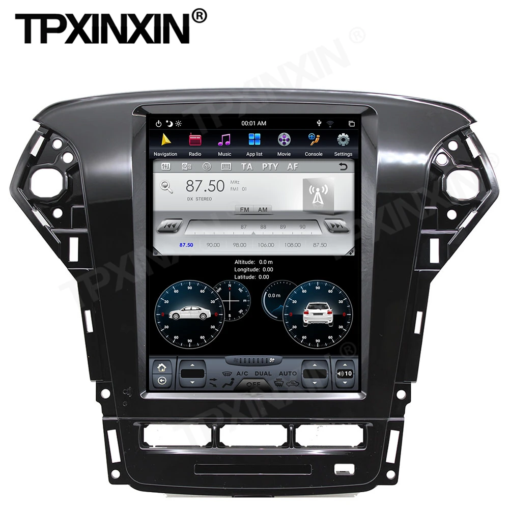 128G Tesla Screen DSP Carplay Android Car Radio 2 Din Stereo Receiver For Ford Mondeo MK4 2011 2012 2013 GPS Recorder Audio Unit