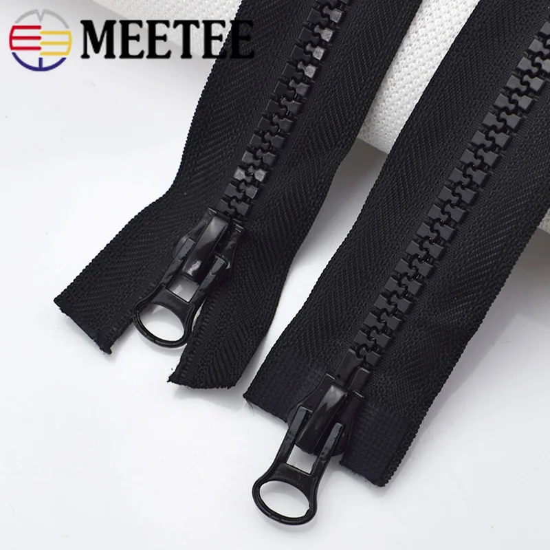 Meetee, 2 шт., 60-500 см, 8#, двойные глушители, смола, молния, открывающийся, автоматическая застежка-молния, сделай сам, пуховик, палатка, швейный костюм, аксессуары, AP105