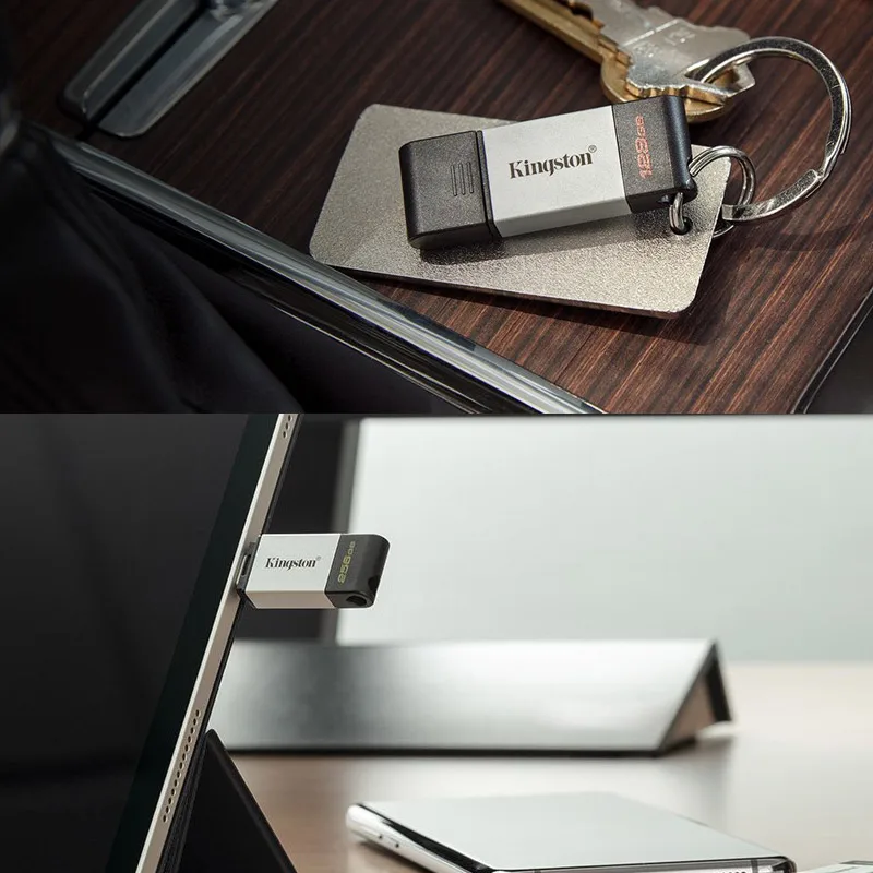 Kingston USB флеш накопитель DT80 DataTrave USB3.2 Type C OTG 32 Гб 64 128 ГБ 256 3 2 GEN 1 Pen Drive|USB