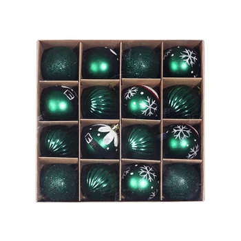 

16Pcs/set Christmas balls Baubles Red Gold Glitter PVC Party Wedding Ornaments