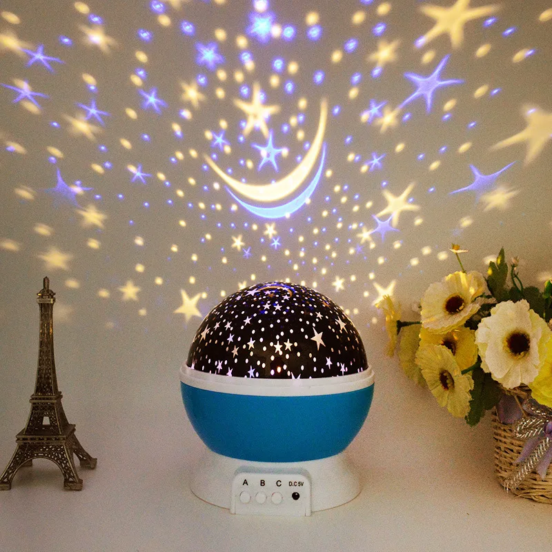 

Amazon Hot Selling Genuine Product Starry Sky Projection Lamp LED Star Moon Rotating Projector Stars Small Night Lamp