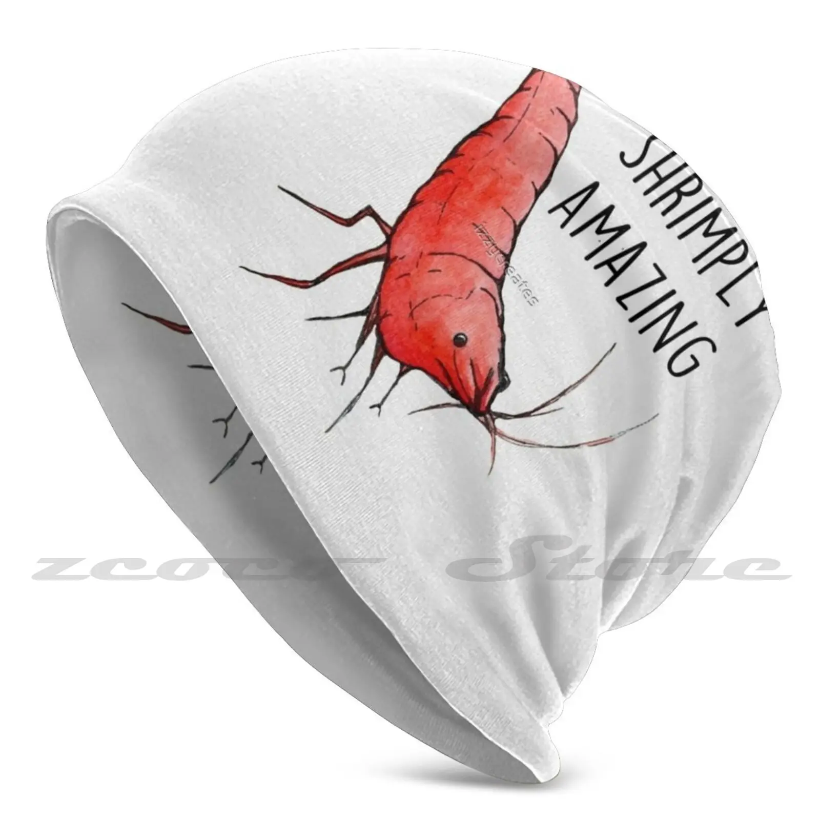 Shrimply Amazing Adult Kids Knit Hat Hedging Cap Sport All'Aria Aperta Traspirante Cherry Gamberetti Puns Pun Punny Neocaridina