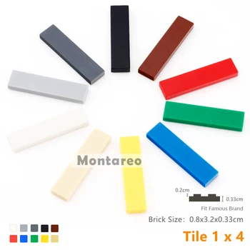 

MOC flat Tiles 1x4 with groove 2431 tablet DIY Building Block Bricks Compatible LegoIN Assembles Particle Parts 150pcs/lot Brick