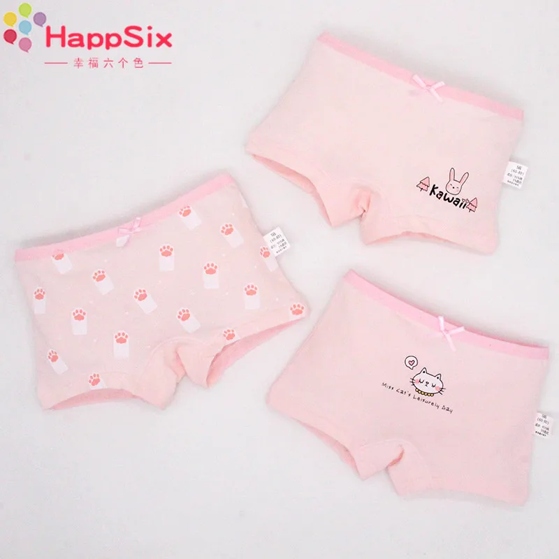 3pieces children boxer Girls panties girls kids underwear cute pink Modern Christmas deer winter new baby baby girl boxer shorts