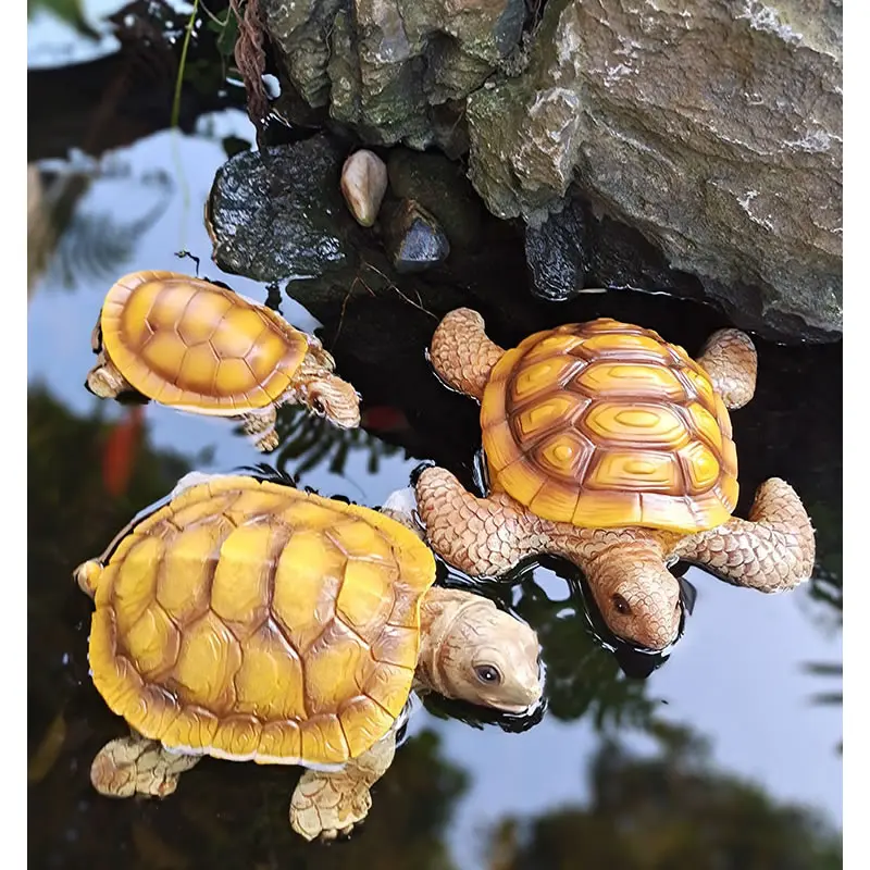 

Creative Cute Resin Floating Tortoise Statue Outdoor Garden Pond Decorative Turtle Sculpture For Home Garden Decor Ornament
