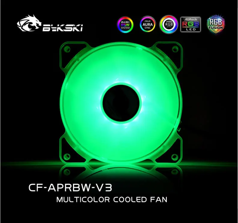 Bykski ventilador com ajuste de ajuste rgb,