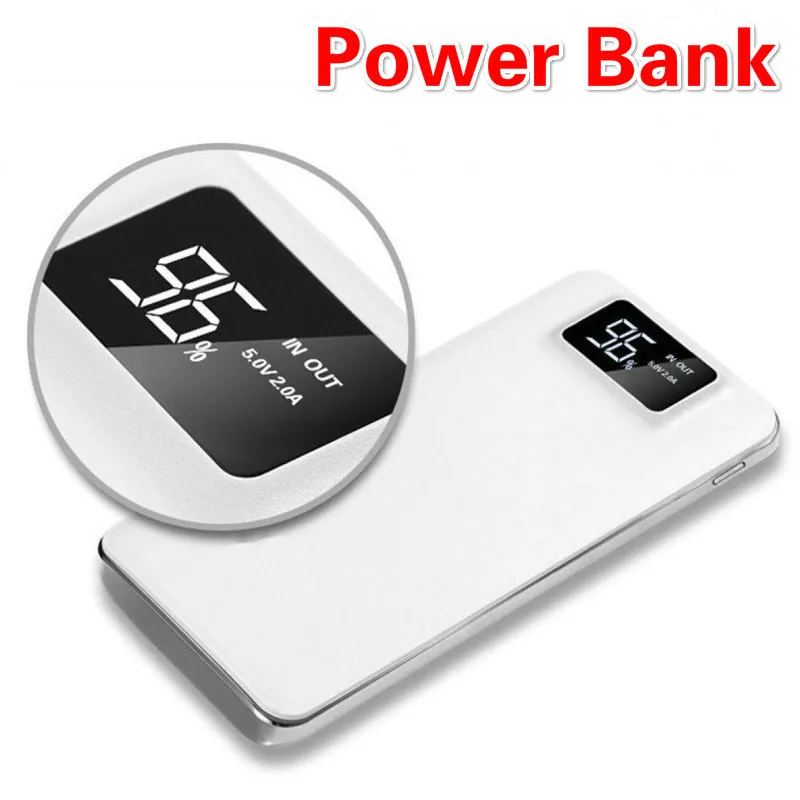 30000mAh Portable Power Bank Dual USB External Battery LCD Digital Display Powerbank Poverbank Charger For IPhone Xiaomi Huawei | Мобильные