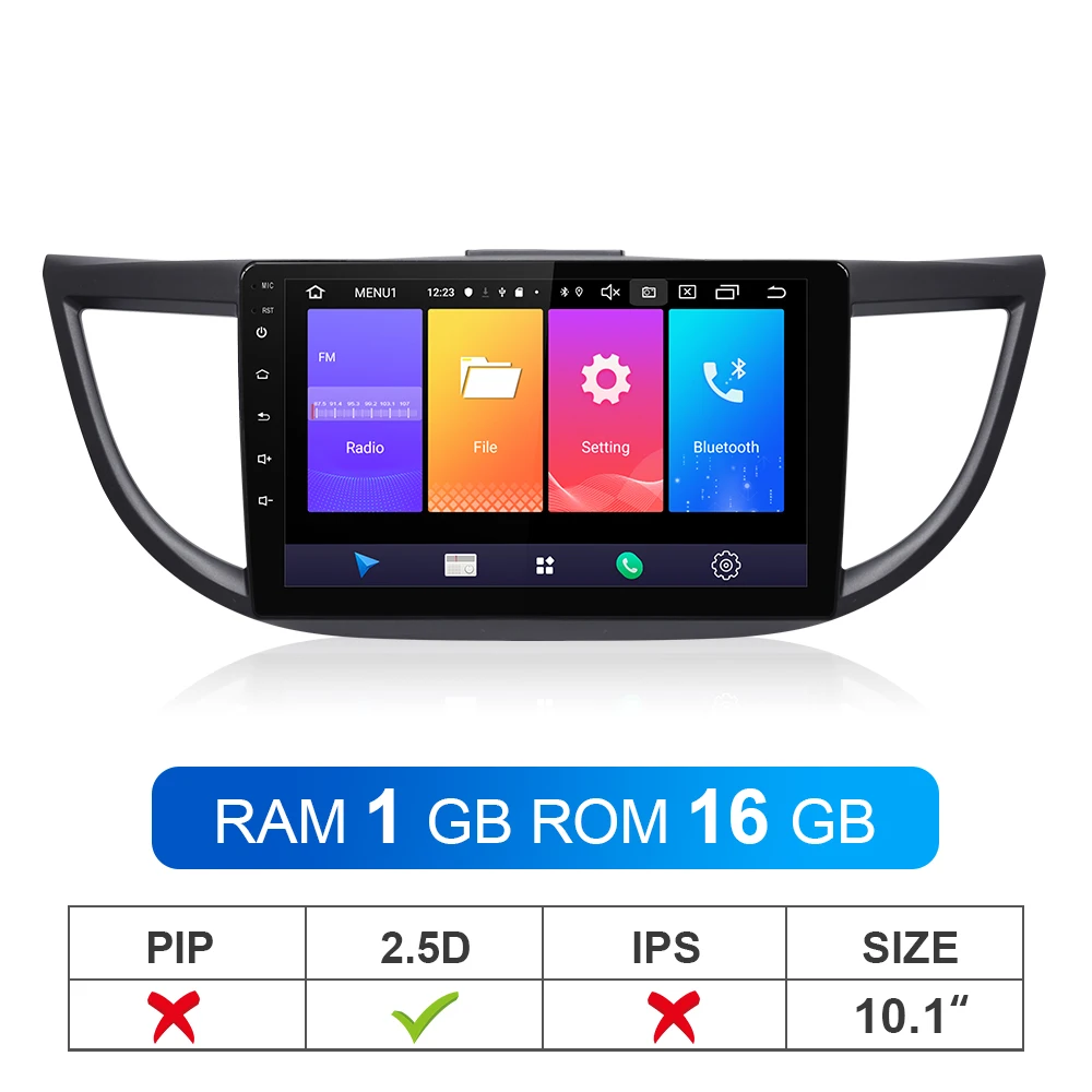 ISUDAR Автомагнитола для HONDA/CRV/CR-V 2012- 2 din Android 9 Авторадио Мультимедиа gps DVR камера ram 2GB rom 32GB USB Радио ips - Цвет: RAM 1GB ROM 16GB
