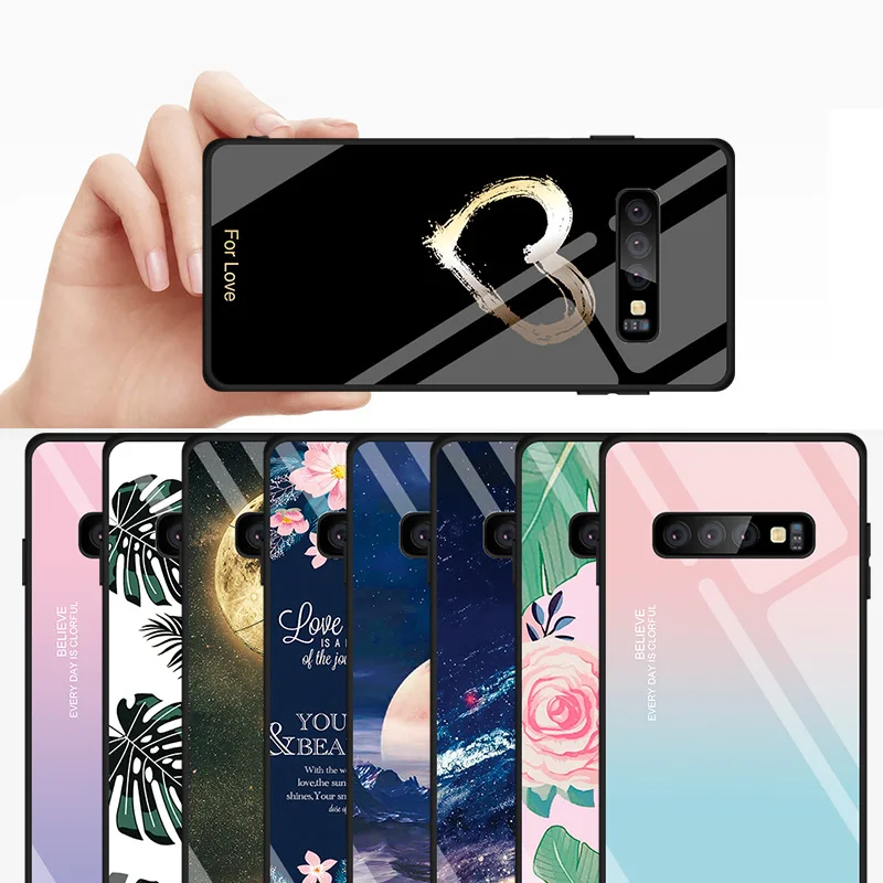Чехол из закаленного стекла для samsung Galaxy Note 10 Pro S10 S10E S10 Plus, чехол для телефона samsung Note 10 Ins, Модный чехол