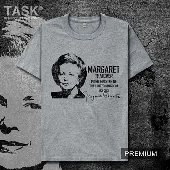 

Celebrity Margaret Hilda Thatcher United Kingdom British Prime Minister politician Iron lady cotton clothes Short sleeve mens 01