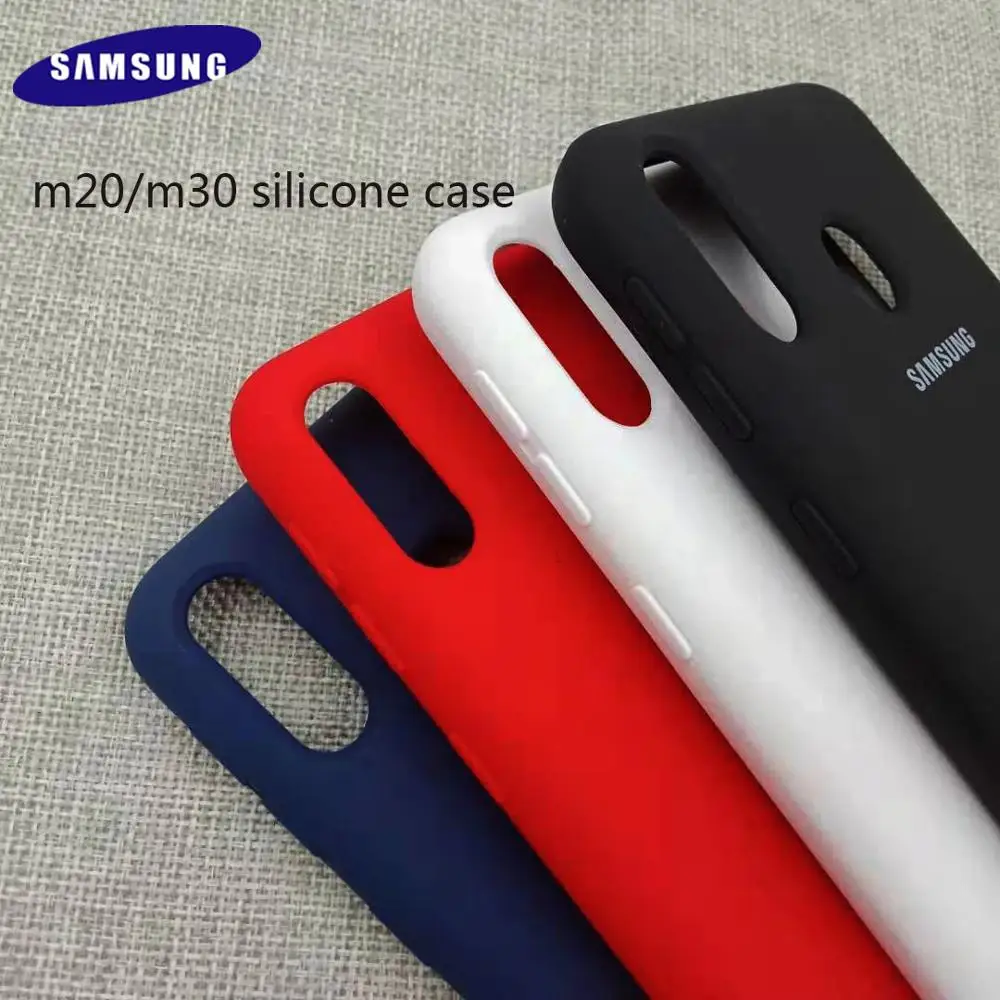 

Samsung m20 case original Plain Color Ultra Slim silicone case Silky Soft-Touch Finish Back Protective Cover fit for M20 M30