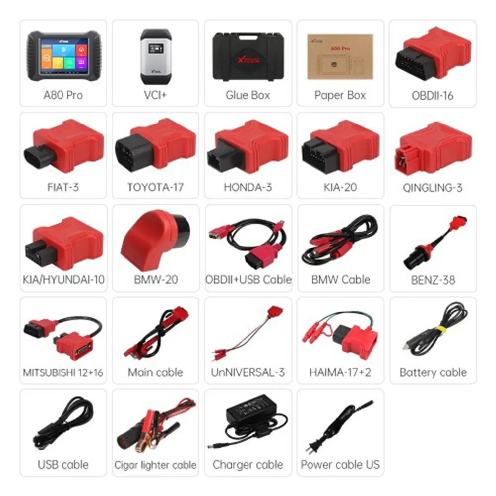 US $1.199.20 XTOOL A80 Pro H6 Pro Full System Diagnostic Scanner Support ECU Programming And Key Programming With Special Functions