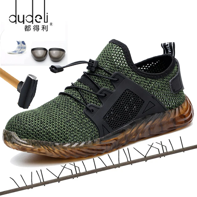 US $21.11 Dropshipping Indestructible Ryder Shoes Men And Women Steel Toe Air Safety Boots Puncture-Proof Wor