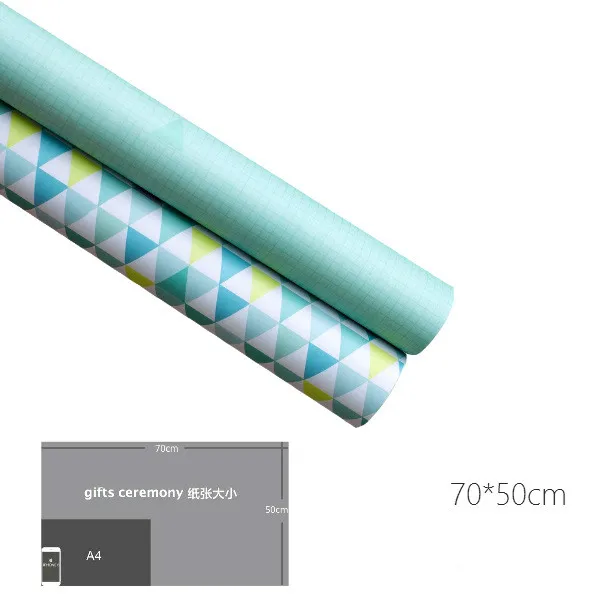 10pcs Double-sided Pattern Gift Wrapping Paper Craft Paper 70*50cm Birthday Gift Paper Bag Cover Paper - Цвет: C3