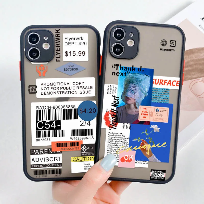 Case For iPhone 11 iPhone Cases XR Hard Fundas Apple 13 12 Pro Max Mini 7 8 6S 6 Plus X XS Max 12Pro Len Protection Phone Covers