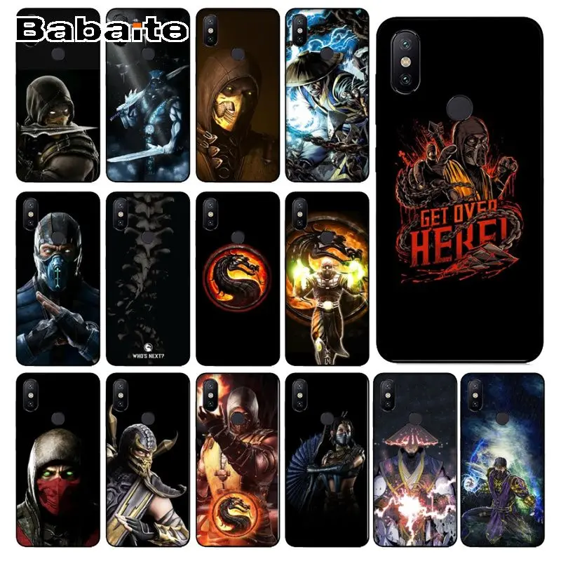 Чехол для redmi 7 Mortal Kombat черный ТПУ Мягкий силиконовый чехол телефона 5plus 5A note7 6pro 4