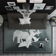 Коврики и ковры для дома, гостиной, современный модный дизайн, фантазийный ковер с лесным оленем, волком, Рождественский ковер, серый Современный домашний декор