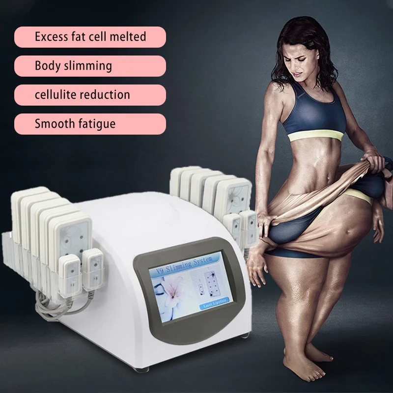 

Body Slimming Machine Liposuction Weight Loss 650nm Diode Laser 14 Lipo Pads Anti Cellulite Massager Fat Burner Beauty Home