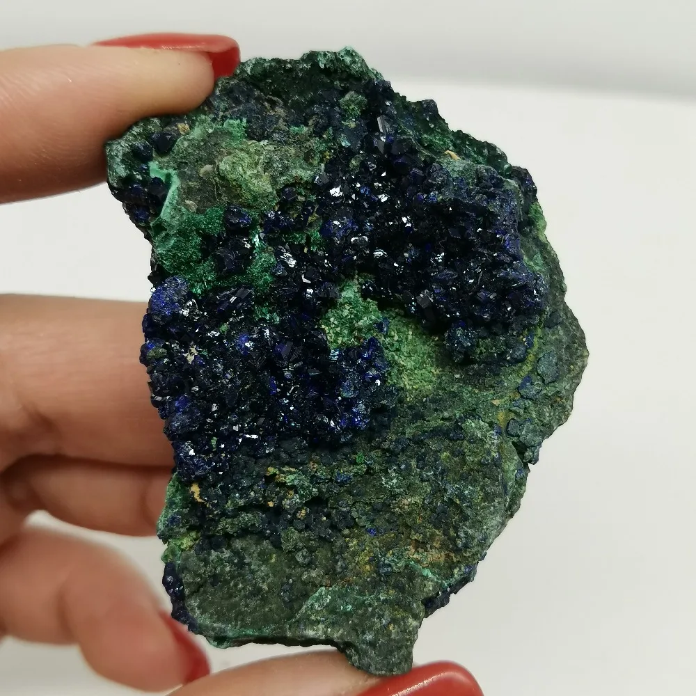 38 г натуральный материал образец azurite Geode целебный Буле Малахитовый камень, реики украшения для дома# XT262