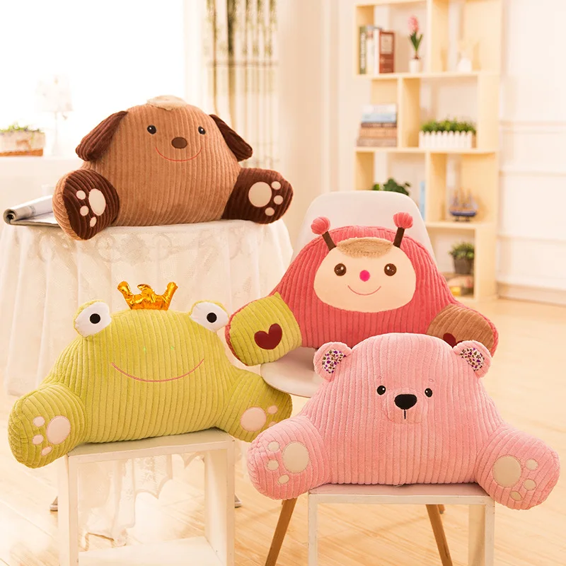 

New Style Creative Animal Lumbar Support Pillow Plush Toys Beanbag Home Waist Support Office Chair Cushion