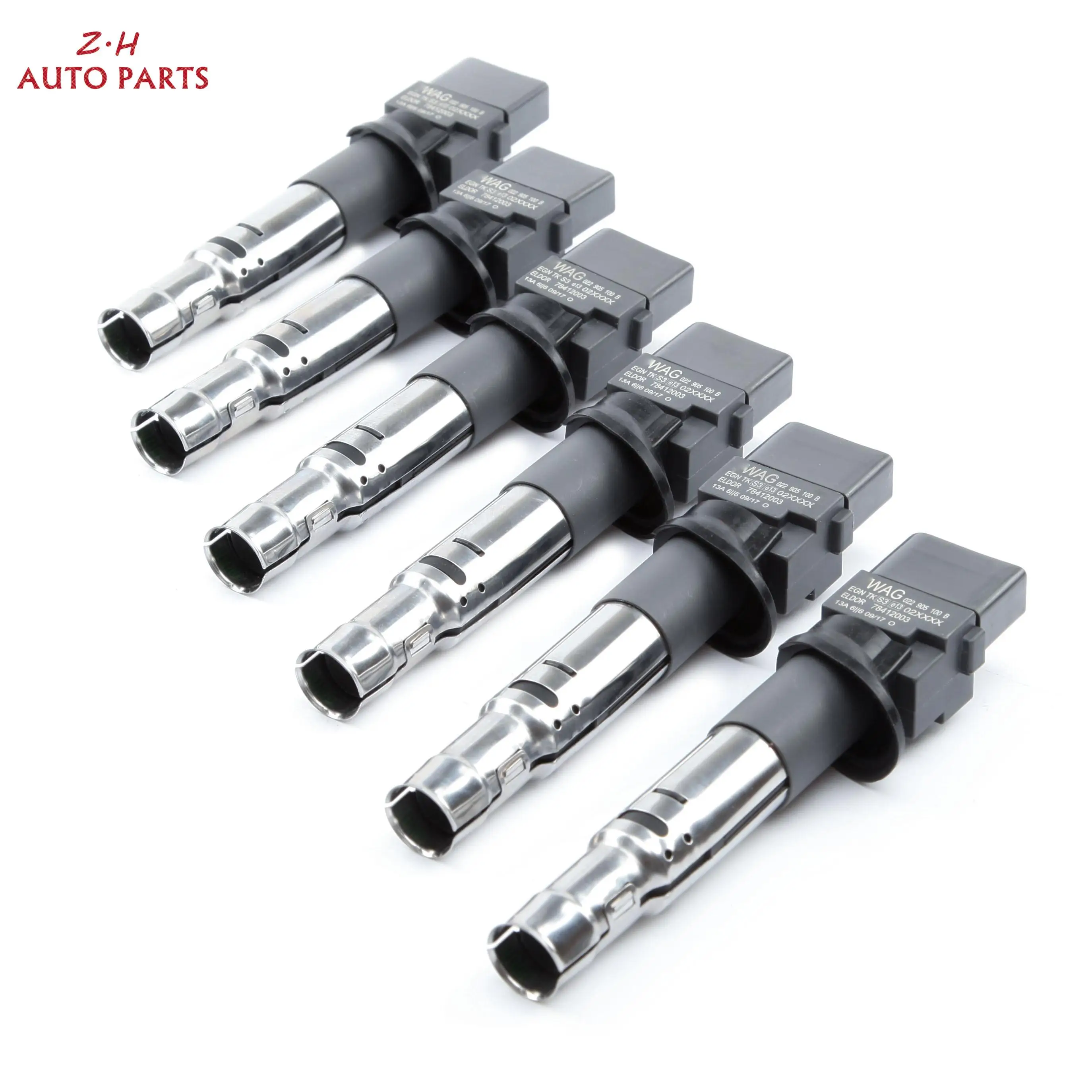 

For Porsche Cayenne 955 3.2L V6 AUDI A3 TT Q7 VW Passat CC Golf Touareg Skoda Seat 022 905 715 A 6Pcs Ignition Coils 022905100P