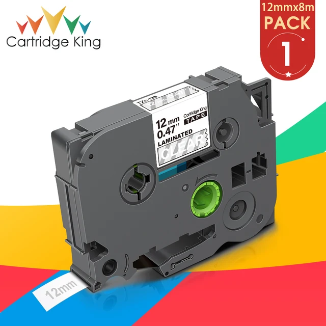 31 Colors for Brother TZ 231 221 211 241 251 FX231 Laminated Tape TZ231 TZ-White-Label Compatible for Brother Ptouch Label Maker White on Clear