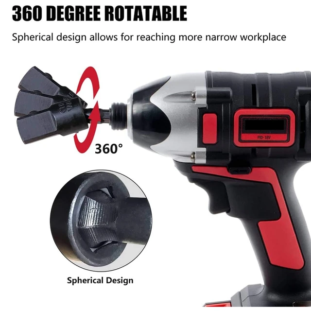 3Pc Wobble Socket Adapters Univerzális Ízületi Aljzatkészlet, 1/4 Hüvelykes Hex Szár 3/8 1/2 Négyzet Alakú Aljzat Meghajtók - Image 3
