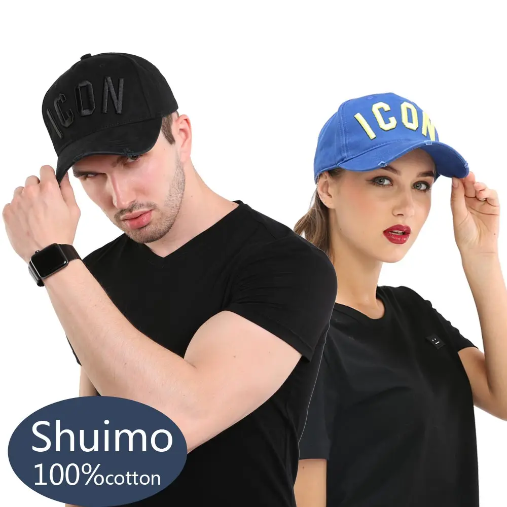 Customized DSQICOND2 Wholesale Cotton Baseball Caps ICON Logo DSQ2 Letters High Quality Cap Men Women Hat Black Cap Dad Hats cool baseball caps for guys