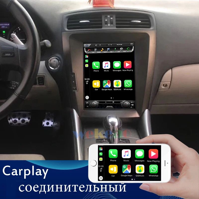 Wekeao вертикальный экран Tesla стиль 10,4 ''Android 8,1 автомобильный Dvd мультимедийный плеер для Lexus IS250 радио Automotivo 2005-2011