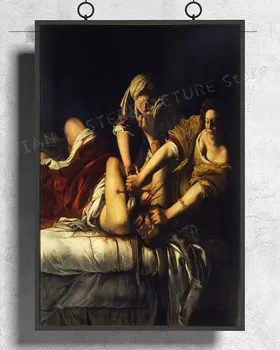 

NJ728 Judith Beheading Holofernes byemisia Gentileschi Gloss completed 1620 Wall Sticker Silk Poster Art Home Decoration