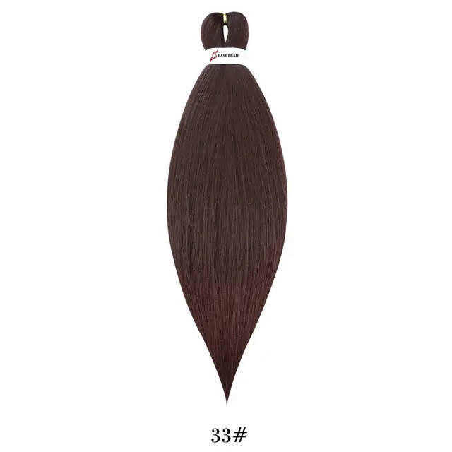 Pre Stretched Kanekalons Braiding Hair Easy Crochet Braid Hair Extension Yaki Straight Ombre For Woman Aigemei EZ Braids T1B/350