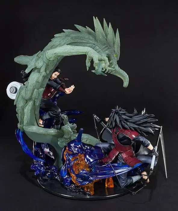 

Anime Naruto Zero Uchiha Madara & Senju Hashirama Battle Fire Ver. Action Figures Model Collection Toy