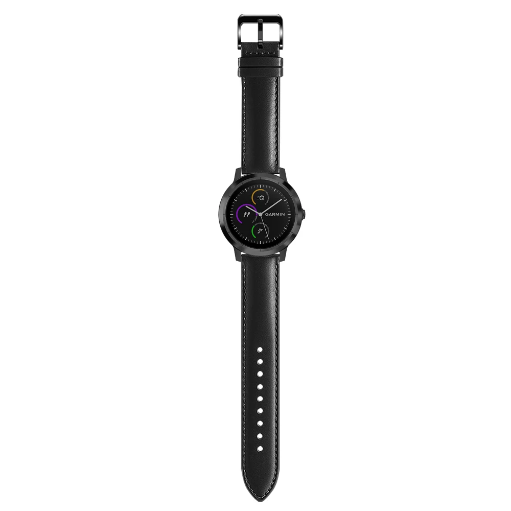 UEBN 20 мм сменный кожаный ремешок для Garmin Vivoactive 3 HR Venu/Garmin Move/Forerunner 245 645 музыкальный ремешок Ремешки для наручных часов