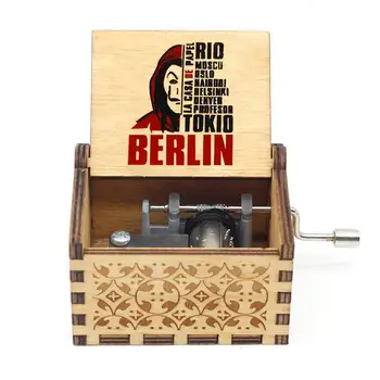 

2020 new arrival La Casa De Papel bella ciao wooden Hand Music Box Elegant Music Box Gift Home Decoration Ornaments Child Gift